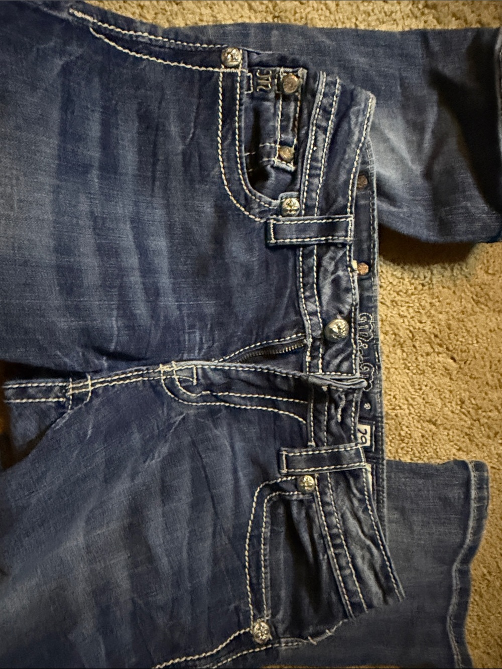Miss Me Embellished Dark Blue Denim Jeans